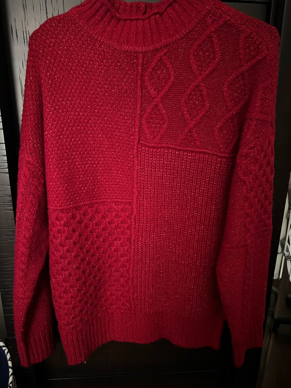 American Eagle red oversized sweater